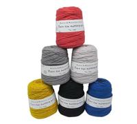 VDCVADKYE Fil Chenille épais, Fil à Tricoter et Crocheter Fait Main, 400 mètres/pelote, mélange Coton-Polyester, 8 brins(C3)