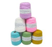 VDCVADKYE Fil Chenille épais, Fil à Tricoter et Crocheter Fait Main, 400 mètres/pelote, mélange Coton-Polyester, 8 brins(B3)