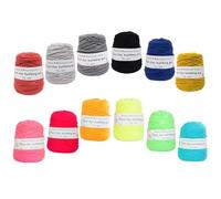 VDCVADKYE Fil Chenille épais, Fil à Tricoter et Crocheter Fait Main, 400 mètres/pelote, mélange Coton-Polyester, 8 brins(C3e3)