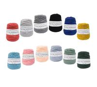 VDCVADKYE Fil Chenille épais, Fil à Tricoter et Crocheter Fait Main, 400 mètres/pelote, mélange Coton-Polyester, 8 brins(C3d3)