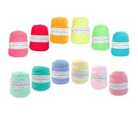 VDCVADKYE Fil Chenille épais, Fil à Tricoter et Crocheter Fait Main, 400 mètres/pelote, mélange Coton-Polyester, 8 brins(E3f3)