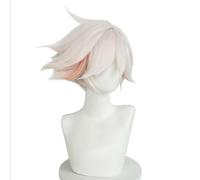 VDCVADKYE Perruque Cosplay Anime, Perruque d'anime d'Halloween Perruque courte duveteuse blanche d'Halloween