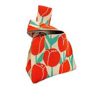 VDCVADKYE Sac à Main à Nouer au Poignet, Sac à Main noué, Sac bandoulière Fait, Sacs de Courses réutilisables for fêtes, Mariages et Voyages(Red)