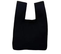 VDCVADKYE Sac à Main à Nouer au Poignet, Sac fourre-Tout Large et décontracté for Femme, réutilisable, idéal for Les fêtes, Mariages Voyages(Black)
