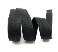 VDCVADKYE Sangle en coton, Sangle en toile 25 mm x 5 yards (4,47 m) multicolore(Black)