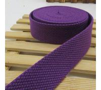 VDCVADKYE Sangle en coton, Sangle en toile de coton multicolore, 32 mm large, 5 mètres long(Deep Purple)