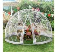 VDCVADKYE Tente à Bulles Gonflable Transparente, Tente dôme de Jardin à Bulles d'extérieur, Portable et Transparente, for 5 à 7 Personnes, 3,7 x 2,2 m