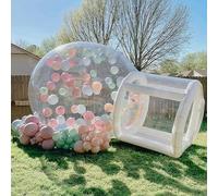VDCVADKYE Tente à Bulles Gonflable Transparente, Tente Gonflable à Bulles avec souffleur de dôme Tunnel for Camping et Observation des étoiles en extérieur, Transparente, 4 m/5 m/6 m(B,6M)