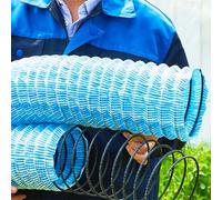 VDCVADKYE Tuyau de Drainage Souterrain Flexible, Tuyau de Drainage français 2 Pouces diamètre, Blanc, Plusieurs Longueurs(70ft(21.3m))