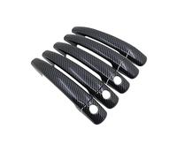 VDCXSE Poignée porte extérieure Couvercle De Poignée Porte Pour C3 Pour Picasso 2008 - 2017 2009 2010, Noir Brillant, En Fiber Carbone Chromé, Autocollants Voiture, Accessoires Gadget