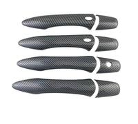 VDCXSE Poignée porte extérieure Couvercle Poignée Porte Latérale En Carbone Noir Brillant, Autocollants, Accessoires Voiture, Pour Patrol Y62 Pour Armada Tule 2017 2018 2019 2020 2024