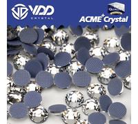 VDD AAAAA Top qualité ACME + série verre Hot-Fix cristal Strass dos plat Strass pierres pour bricolage vêtements tissu décorations 003 Black Diamond