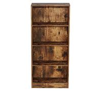 VDD Bibliothèque - étagère Ouverte - Armoire Murale - Hauteur 130 cm - Couleur Noyer Brun Vintage