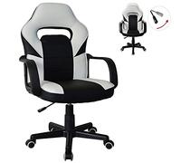 VDD Chaise de Bureau Thomas Junior - Chaise Gamer Style Gaming Racing - réglable en Hauteur