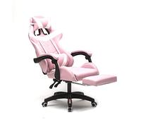VDD Chaise Gaming avec Repose Pieds Cyclone Adolescents - Chaise de Bureau - Chaise Gamer Racing - Blanc