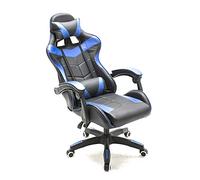 VDD Chaise Gaming Cyclone Ados - Chaise de Bureau - Chaise Gaming Racing - Bleu Noir