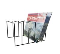 VDD Rack de stockage design vinyle LP rack de disques pour 50 à 60 LPs vinyles de 12 pouces noir