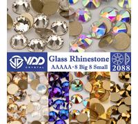 VDD SS16-SS30 haute qualité AAAAA 2088 strass cristal Flatback 8 grands 8 petites pierres 16 coupées pour bricolage artisanat décoration Nail Art 040 Light Rose