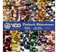 VDD SS4-SS20 mélange de tailles cristal clair Non correcteurs or FlatBack strass décorations bricolage paillettes pierres 3D Nail Art accessoires Amethyst