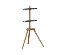 VDD Support TV Support au Sol - Trépied de Studio - Chevalet Design - Jusqu’à 65 Pouces - Brun