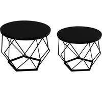 VDD - table d'appoint style vintage industriel - tables basses - set de 2