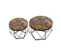 VDD Tables d'appoint set de 2 - table basse style vintage industriel