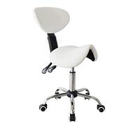 VDD Tabouret Selle Dossier Ergonomique inclinable - Tabouret de barbier - Tabouret - réglable en Hauteur