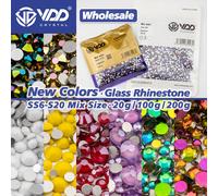 VDD vente en gros de haute qualité nouvelle couleur SS6-SS20 mélange de taille verre strass cristal dos plat pierres Nail Art artisanat bricolage décorations Magic Green