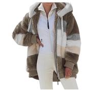 VDDTAGAM Manteau Duffle Coat Femme Vêtements Automne Hiver Blouson Cape Pull Oversize Gilet Chaud Polaire Doudoune Longue (Khaki,5XL)