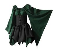 VDDTAGAM Robe Renaissance Deguisement Pirate Femme Robes De Mariage Robe Medievale Fille Robe Gothique Robe Princesse Adulte Robe Vampire Femme Robe Medieval Halloween Costume Femme Ro(Black,5XL)