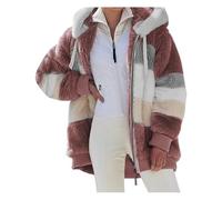 VDDTAGAM Surchemise Pull Hiver Chaud Sweat Sans Capuche Femme Vetement Mode Gilet Laine Pull Long Grande Taille Blousons Veste Mi Saison (Red,S)