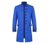 VDDTAGAM Trench Coat Homme Cape Homme Halloween Deguisement Homme Vampire Deguisement Homme Costume Homme Noir Costume Dracula Homme Déguisement Carnaval Venise Costume Homme Halloween(Blue,M)