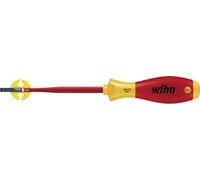 VDE Tournevis pour vis à fente Wiha Schlitz-Schraubendreher 6,5mm SoftFinish-slimFix VDE1000V 10155 Largeur de lame: 6.5 mm Longueur de la lame: 150 mm