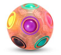 Vdealen Boule de Puzzle Magique Arc en Ciel Magic Rainbow Ball Jeu de Puzzle Balle Anti Stress Casse-tête Our Filles et Garçons Adultes Jouets éducatifs Our D'activité et de Faire la Fête