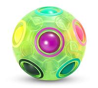Vdealen Boule de Puzzle Magique Arc en Ciel Magic Rainbow Ball Jeu de Puzzle Balle Anti Stress Casse-tête Our Filles et Garçons Adultes Jouets éducatifs Our D'activité et de Faire la Fête
