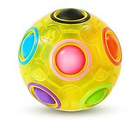 Vdealen Boule de Puzzle Magique Arc en Ciel Magic Rainbow Ball Jeu de Puzzle Balle Anti Stress Casse-tête Our Filles et Garçons Adultes Jouets éducatifs Our D'activité et de Faire la Fête