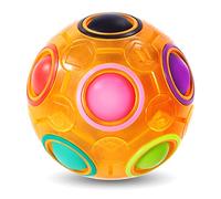 Vdealen Boule de Puzzle Magique Arc en Ciel Magic Rainbow Ball Jeu de Puzzle Balle Anti Stress Casse-tête Our Filles et Garçons Adultes Jouets éducatifs Our D'activité et de Faire la Fête