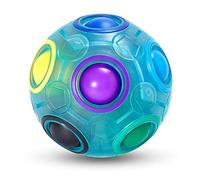 Vdealen Boule de Puzzle Magique Arc en Ciel Magic Rainbow Ball Jeu de Puzzle Balle Anti Stress Casse-tête Our Filles et Garçons Adultes Jouets éducatifs Our D'activité et de Faire la Fête