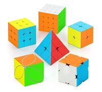 Vdealen Speed Cube Magique 2x2 3x3 4x4 Pyramide Skewb Ivy Cube de Vitesse, sans Autocollant Magic Cube pour Débutants et Utilisateurs Avancés, Cadeau pour Enfants et Adultes(6 Paquet)
