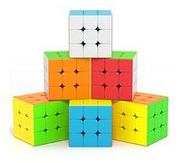 Vdealen Speed Cube Magique 3x3x3 Cube de Vitesse, 6 Paquet Magic Cube pour Débutants et Utilisateurs Avancés, Cadeau pour Enfants Les Adolescents Adultes(sans Autocollant)