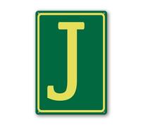 Vdenvileye Lettres J en aluminium - Lettres en métal - 20 x 30 cm - Lettres en métal pour espace de stationnement - Pour jardin/portail/boîte aux lettres - Décoration murale pour cour, cour, patio