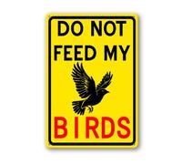 Vdenvileye Panneau « Do Not Feed My Birds » - 14 x 20 cm - En aluminium robuste - Antirouille - Décoration murale pour cour, patio, porche