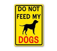Vdenvileye Panneau « Do Not Feed My Dogs » - 30 x 40 cm - En aluminium robuste - Antirouille - Décoration murale pour cour, patio, porche
