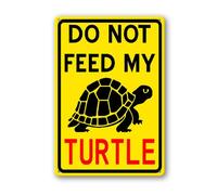 Vdenvileye Panneau « Do Not Feed My Turtle » - 20 x 30 cm - En aluminium robuste - Antirouille - Décoration murale pour cour, patio, porche