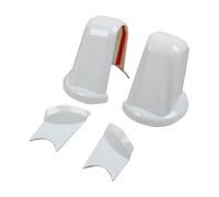 VDFNGFD Autocollant de garniture couverture décoration coque rétroviseur, Compatible avec Jeep Wrangler JK 2007 - 2017, accessoires extérieurs voiture(White 4 PCS)