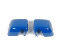 VDFNGFD Autocollant de garniture couverture décoration coque rétroviseur, Compatible avec Jeep Wrangler JK 2007 - 2017, accessoires extérieurs voiture(Blue 2 PCS)