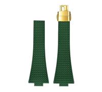 VDFNGFD Bracelet de montre compatible avec les modèles Tissot PRX 35 mm et 40, boucle papillon, étanche, en FKM, à dégagement rapide, longueur 11 12(Green Gold,11mm)