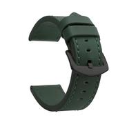 VDFNGFD Bracelet de montre compatible avec SAMCO, style sport vintage, en cuir, boucle acier inoxydable, accessoires disponibles 18 mm, 20, 22 et 24(Army Green Black,24mm)