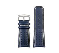 VDFNGFD Bracelet de montre en cuir, 22mm 23mm, Compatible avec la génération Citizen Blue Angel AT8020-54L,JY8078 Second Air Eagle, vache(Blue yellow silver,23mm)