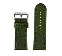 VDFNGFD Bracelet de montre en cuir et Nylon for hommes, Compatible avec Breitling Avenger Deep Dive Seawolf Super Ocean, loup jaune, 22 m(Army Green silver)